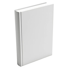 Mockup of the closed white book on PNG. 