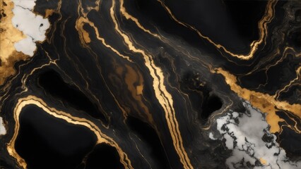 Black and Golden marble geode background, Marble Texture Background