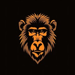 Baboon Animal Colorful Logo Artwork Icon Generative AI