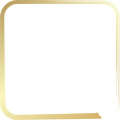 Rounded square golden frames
