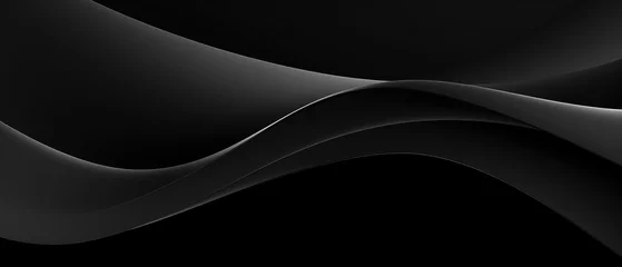 Foto op Plexiglas Abstract black waves texture background © Prometheus 