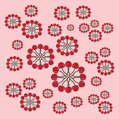 creative background design with a fruit theme with the basic shape of a cherry