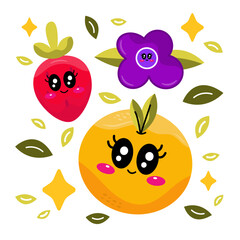Orange and Flower Vector