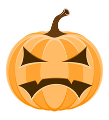 horrible pumpkin halloween stock vector illustration