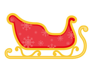 christmas santa claus sleigh stock vector illustration