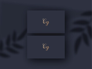 Cg logo design vector image