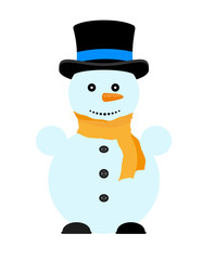 christmas snowman stock vector illustration