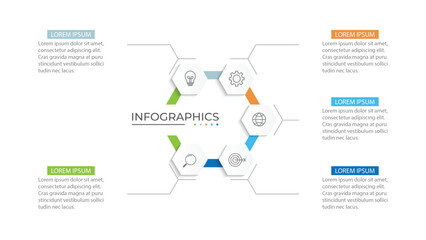 Vector infographic design template with 5 options or steps