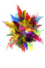 colorful watercolor splashes,colorful ink splashes,Watercolor stain on a transparent background.,abstract background,png