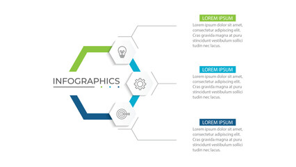 Vector infographic design template with 3 options or steps