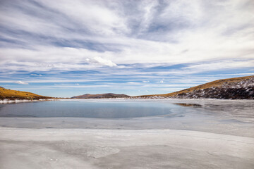 Frozen Square Top Lake in Colorado