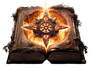 Book of Spells, isolated on a transparent or white background