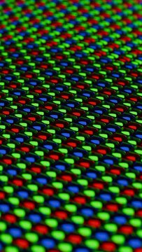 Digital camera matrix - super close up - RGB red green blue pixels light photo diode silicon sensor. Photosite matrix array.