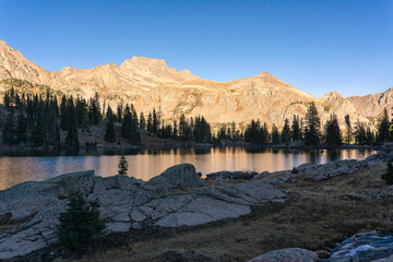 Sunlit mountains in the Eagles Nest Wilderness, Colorado
