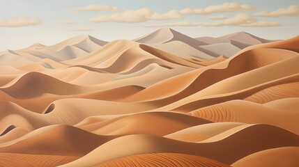 A beautiful expanse of light brown desert. generative AI