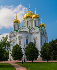 Fototapeta na wymiar Cathedral of the Holy Great Martyr Catherine in the city of Pushkin