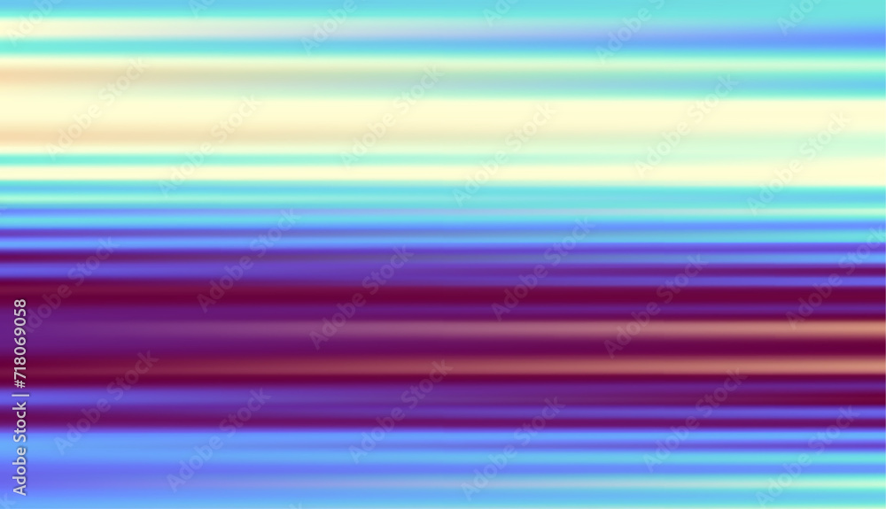 Poster Abstract defocused horizontal background with horizontal smooth blurred lines. Vector texture