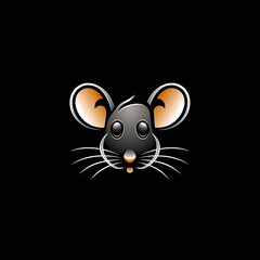 Mouse Animal Colorful Design Flat Figure Generative AI