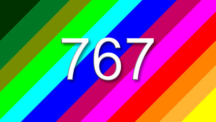 767 colorful rainbow background year number - obrazy, fototapety, plakaty