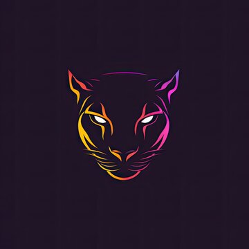 Panther Animal Colorful Symbol Artwork Icon Generative AI