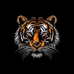Tiger Animal Colorful Illustration Artwork Figure Generative AI