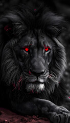 Red Black Lion