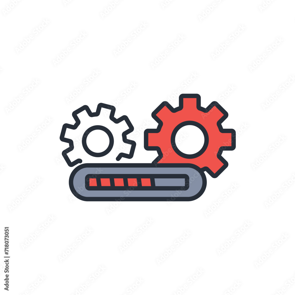 Poster loading icon. vector.editable stroke.linear style sign for use web design,logo.symbol illustration.