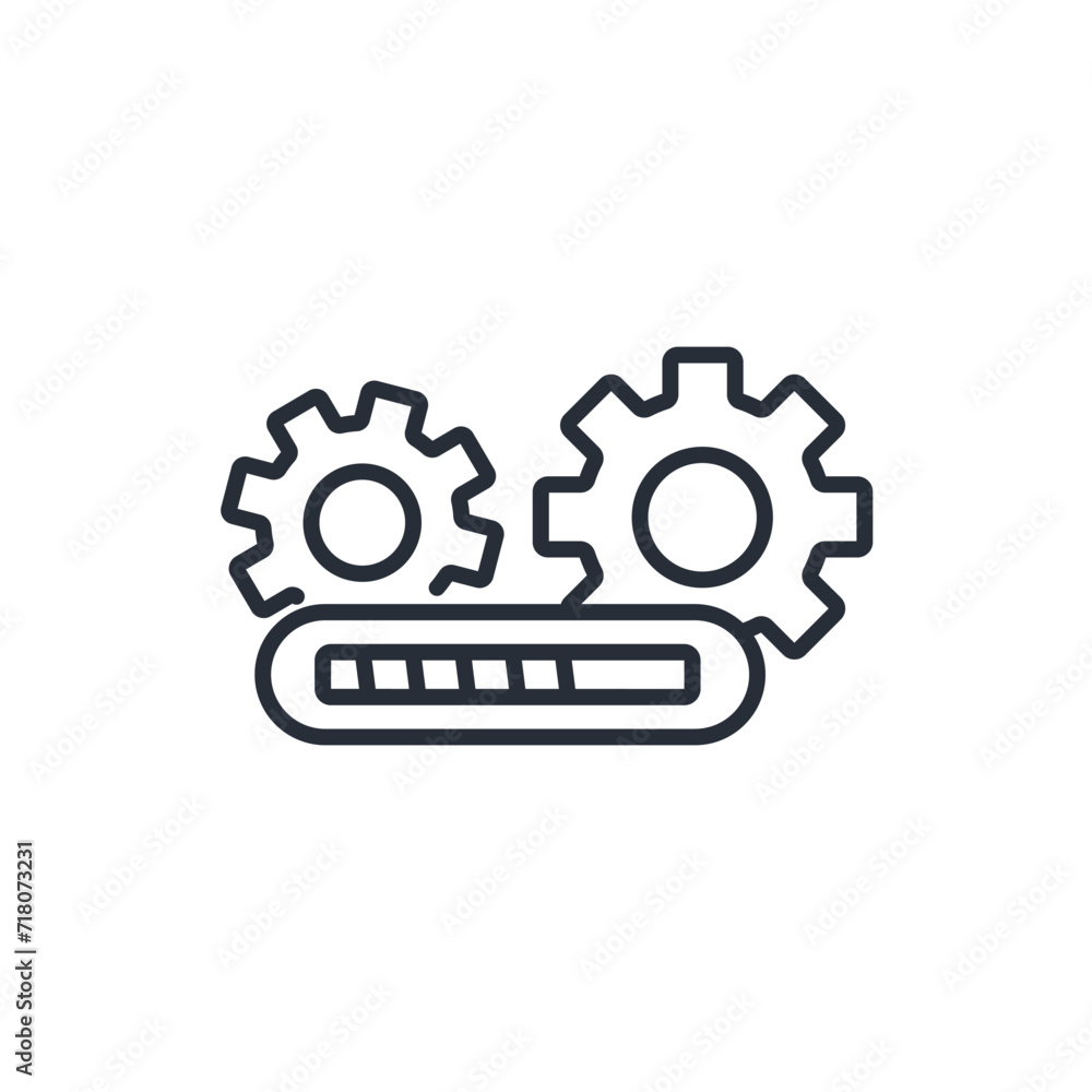 Poster loading icon. vector.editable stroke.linear style sign for use web design,logo.symbol illustration.