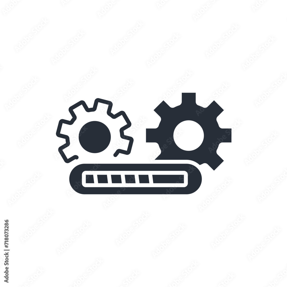 Poster loading icon. vector.editable stroke.linear style sign for use web design,logo.symbol illustration.
