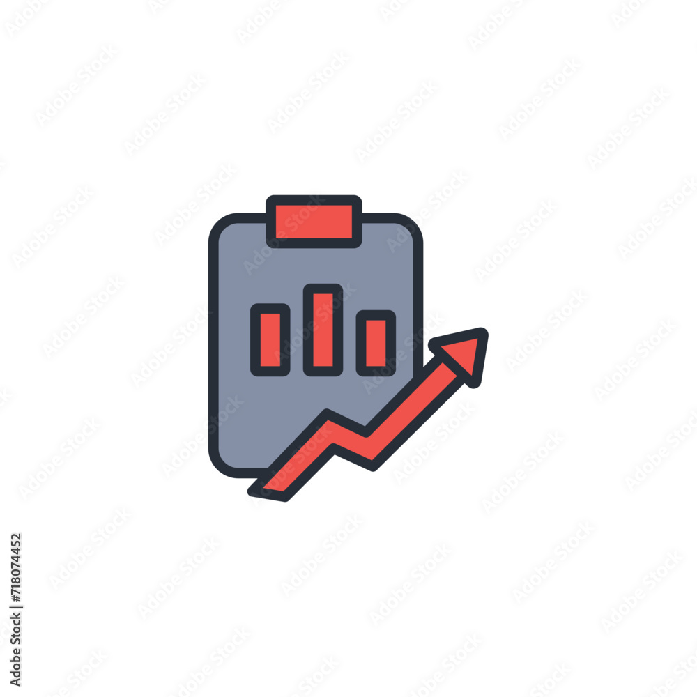 Poster progress icon. vector.editable stroke.linear style sign for use web design,logo.symbol illustration.