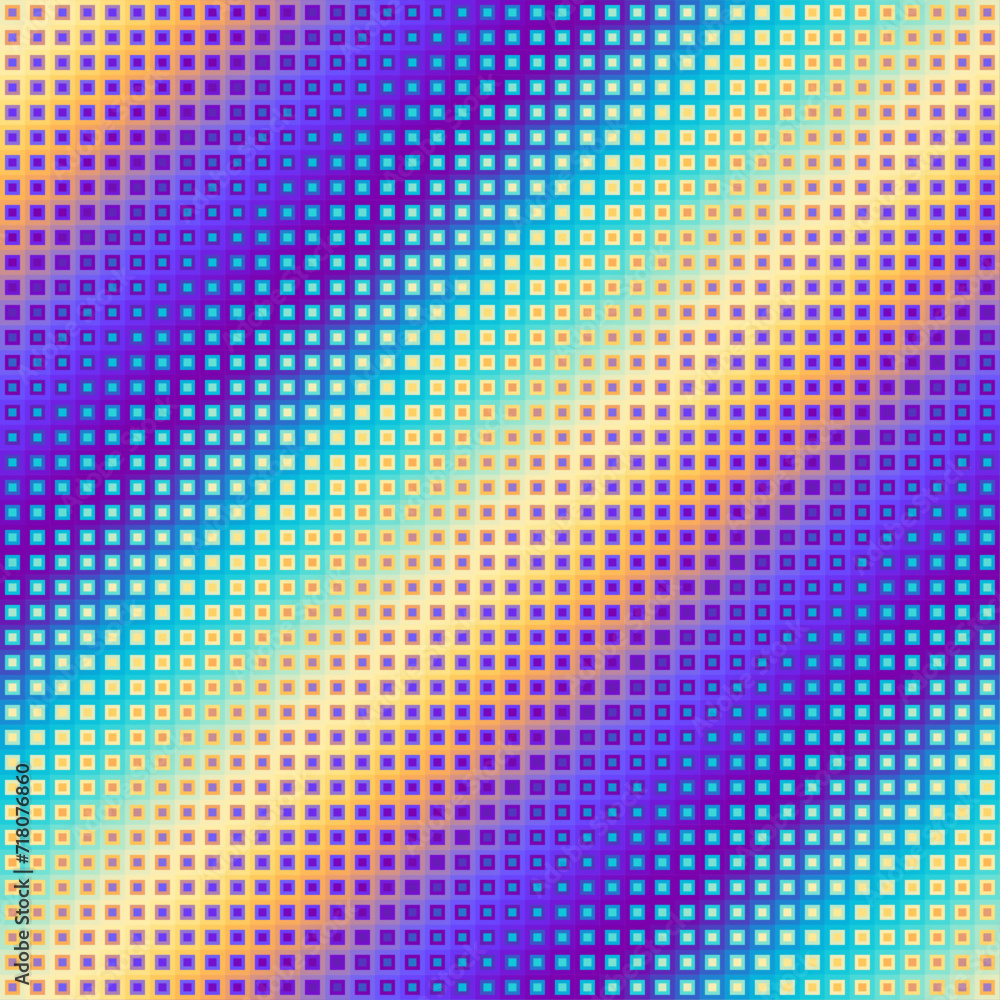 Poster Seamless geometric vector pattern. Dots halftone overlay style. Abstract background halftone texture