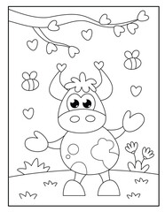 Fototapeta premium Valentine's Day Coloring Pages for Kids
