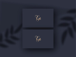 Gi logo design vector image