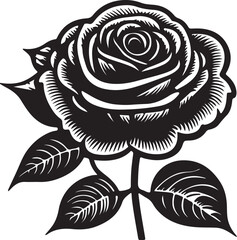 black rose vector illustration