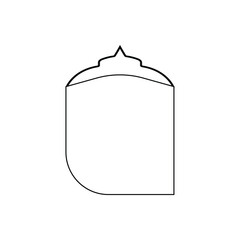 Islamic style border and frame design template vector element.