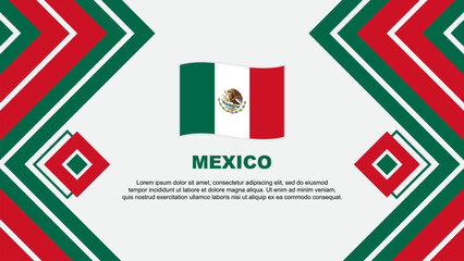 Mexico Flag Abstract Background Design Template. Mexico Independence Day Banner Wallpaper Vector Illustration. Mexico Design
