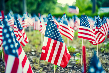 United States flag on abstract background, May, Culture and Religion concept, generative ai