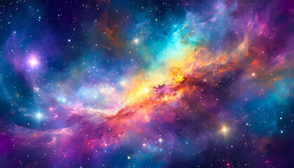 Naklejka premium space galaxy background