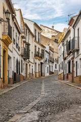 Picturesque street in the white town Ronda