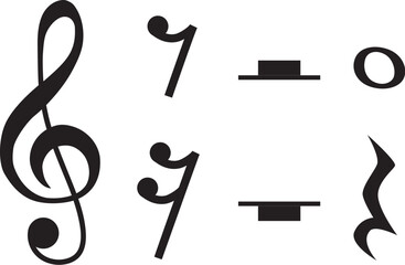 可愛い音符のシルエット
