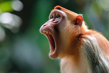 Expressive Proboscis Monkey in Natural Habitat