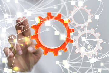 gear Technology setting concept background.