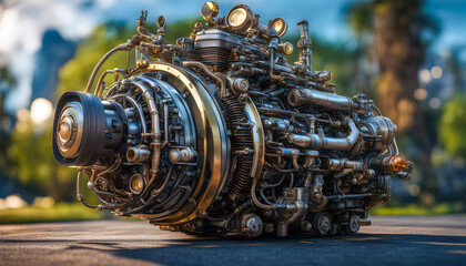 Futuristic Mechanical Engine Concept