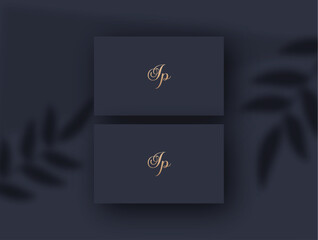 Ip logo design vector image