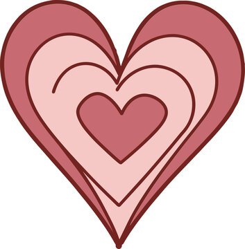 pink heart on white