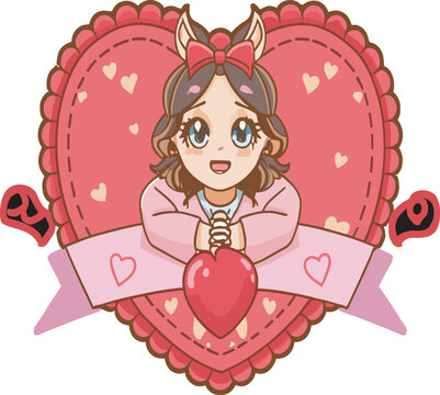 valentine days she on heart