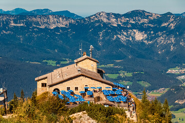 Fototapeta na wymiar The famous Kehlsteinhaus, Eagle´s Nest, Berchtesgaden, Bavaria, Germany on a sunny summer day