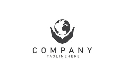 Globe and Arrows Path for Aircraft Transportation or World Wide Global Distribution Access Business logo design