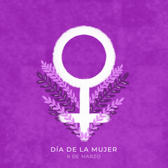 Día de la Mujer, fondo sólido