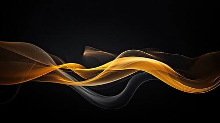 Abstract colorful smoke waves on dark background. Vector illustration for your design